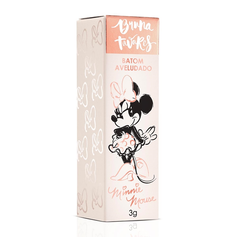Batom Aveludado BT Coleção Minnie Mouse Dream Bruna Tavares 3g Mais Vaidosa Batom Aveludado